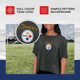 Pittsburgh Steelers NFL Women's Crop Top - Black