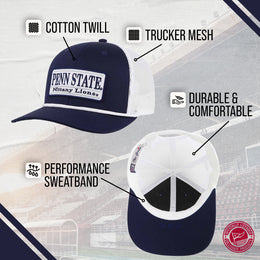 Penn State Nittany Lions NCAA Adult Elite Everyday Adjustable Mesh Trucker Hat - Navy