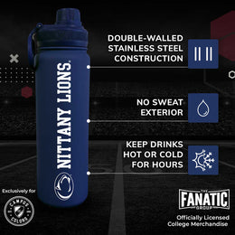 Penn State Nittany Lions NCAA Stainless Steel Water Bottle - Navy