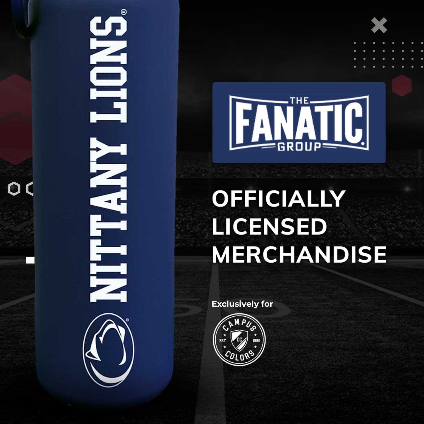 Penn State Nittany Lions NCAA Stainless Steel Water Bottle - Navy