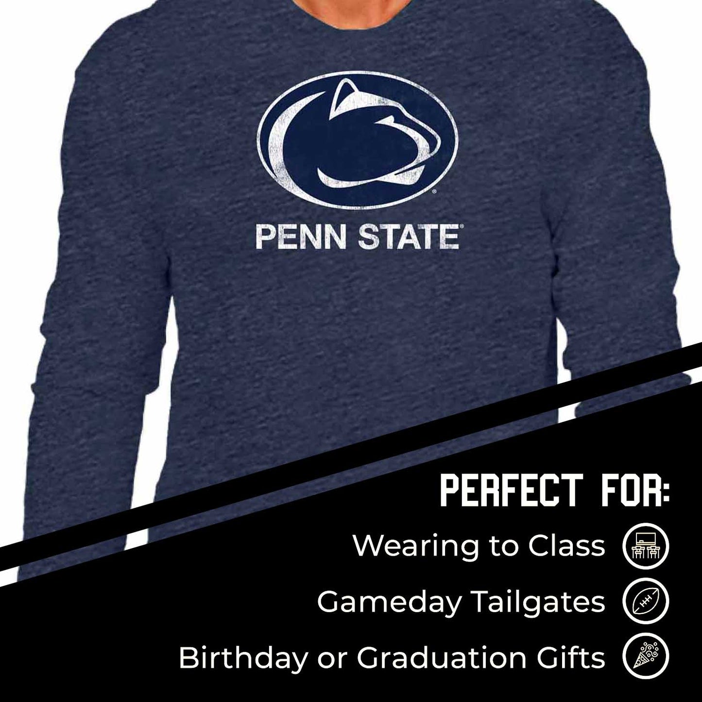 Penn State Nittany Lions NCAA MVP Adult Long-Sleeve Shirt - Navy
