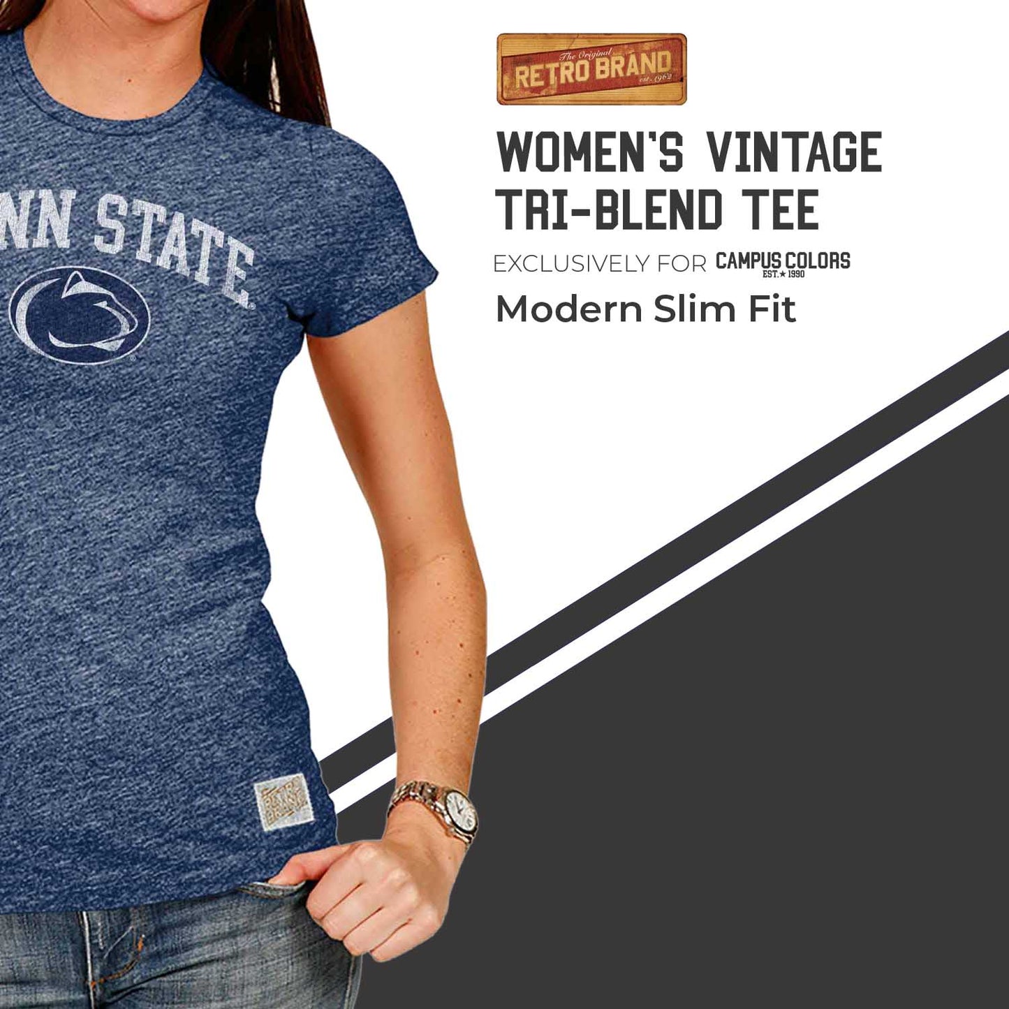 Penn State Nittany Lions University Women's T-Shirt  - Navy
