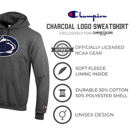Penn State Nittany Lions Adult Mascot Fleece Hooded Sweatshirt - Charcoal