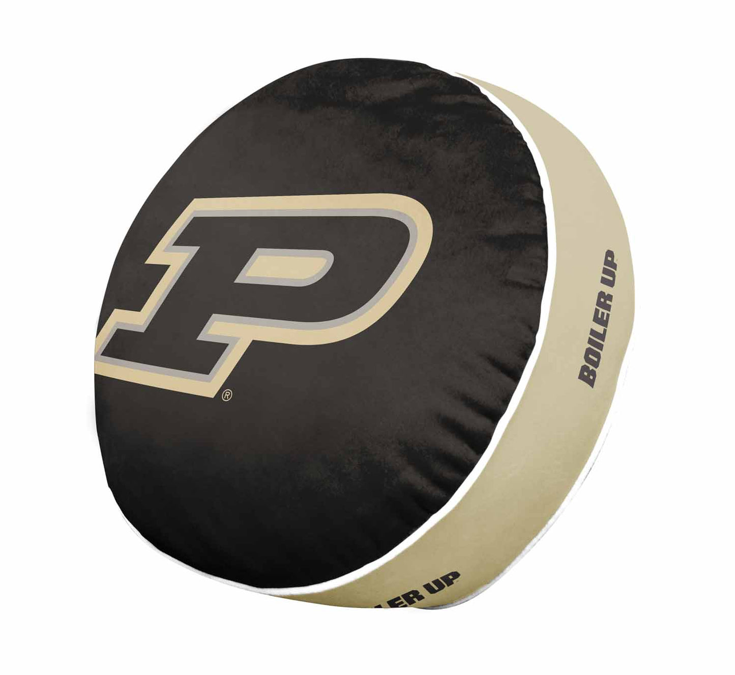 Purdue Boilermakers Team Logo 15 Inch Ultra Soft Stretch Plush Pillow - Black