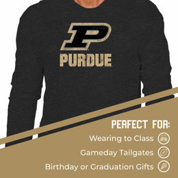 Purdue Boilermakers NCAA MVP Adult Long-Sleeve Shirt - Black