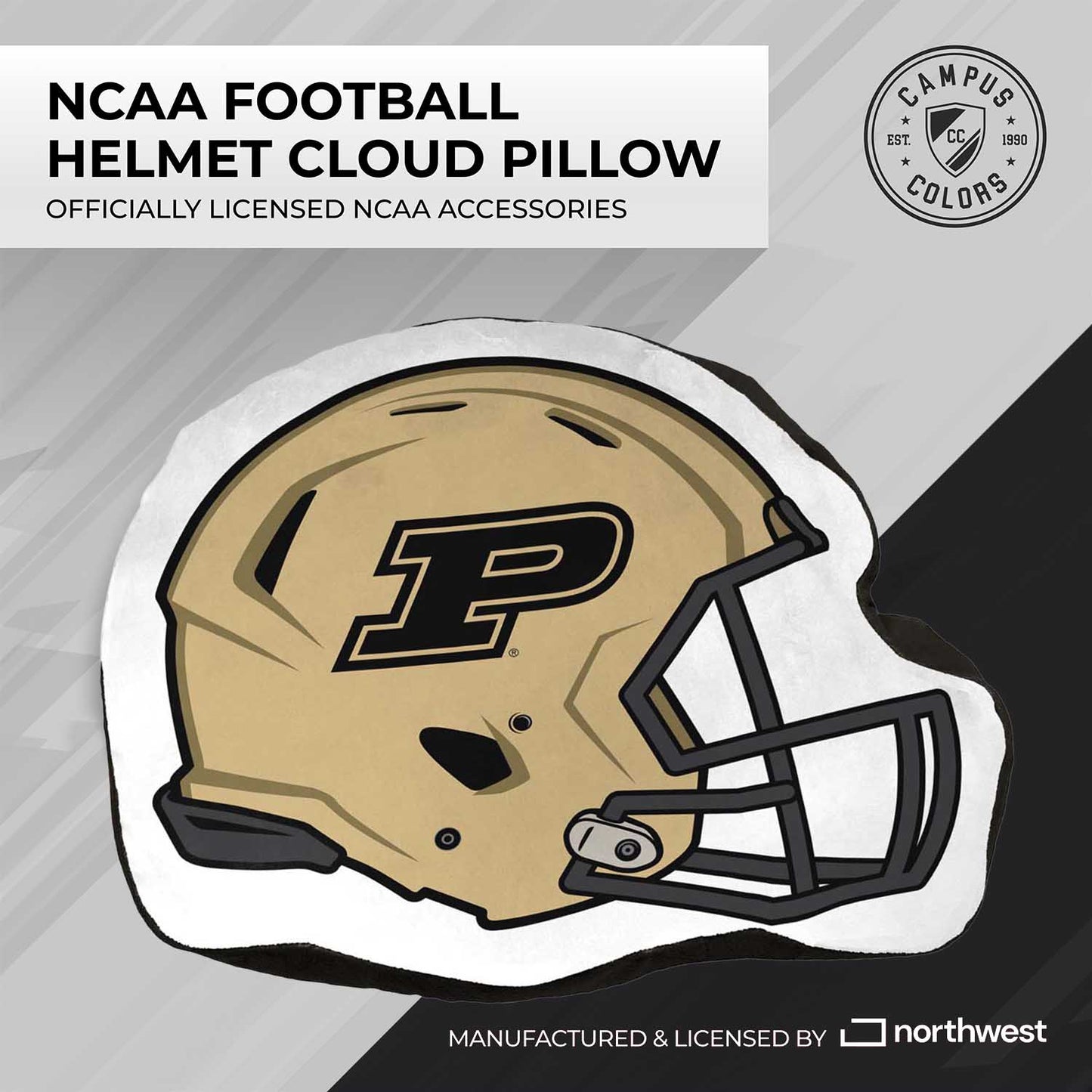 Purdue Boilermakers NCAA Helmet Super Soft Football Pillow - Gold