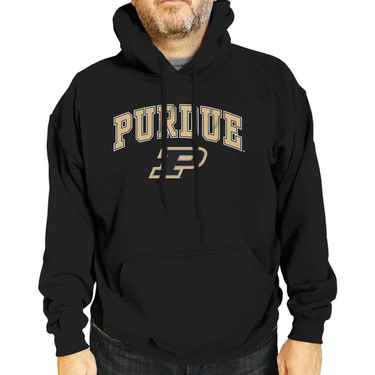 Purdue Boilermakers Adult Arch & Logo Soft Style Gameday Hooded Sweatshirt - Black