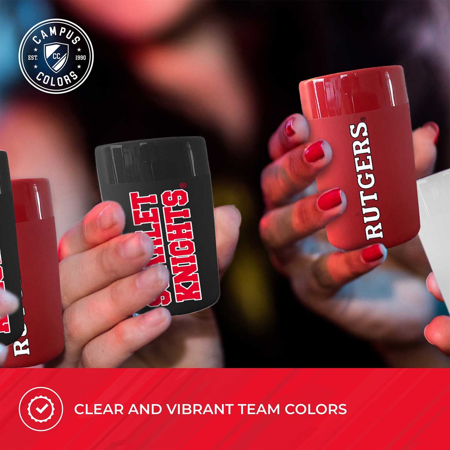 Rutgers Scarlet Knights College and University 2-Pack Shot Glasses - Team Color