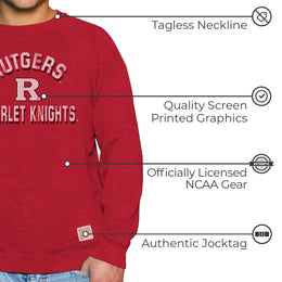 Rutgers Scarlet Knights Adult University Crewneck - Red