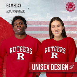Rutgers Scarlet Knights Adult Arch & Logo Soft Style Gameday Crewneck Sweatshirt - Red