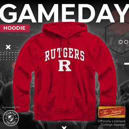 Rutgers Scarlet Knights Adult Arch & Logo Soft Style Gameday Hooded Sweatshirt - Red