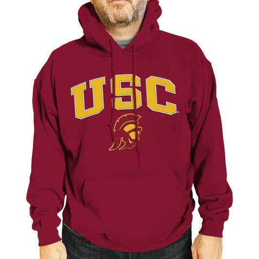 USC Trojans Adult Arch & Logo Soft Style Gameday Hooded Sweatshirt - Cardinal