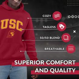 USC Trojans Adult Arch & Logo Soft Style Gameday Hooded Sweatshirt - Cardinal