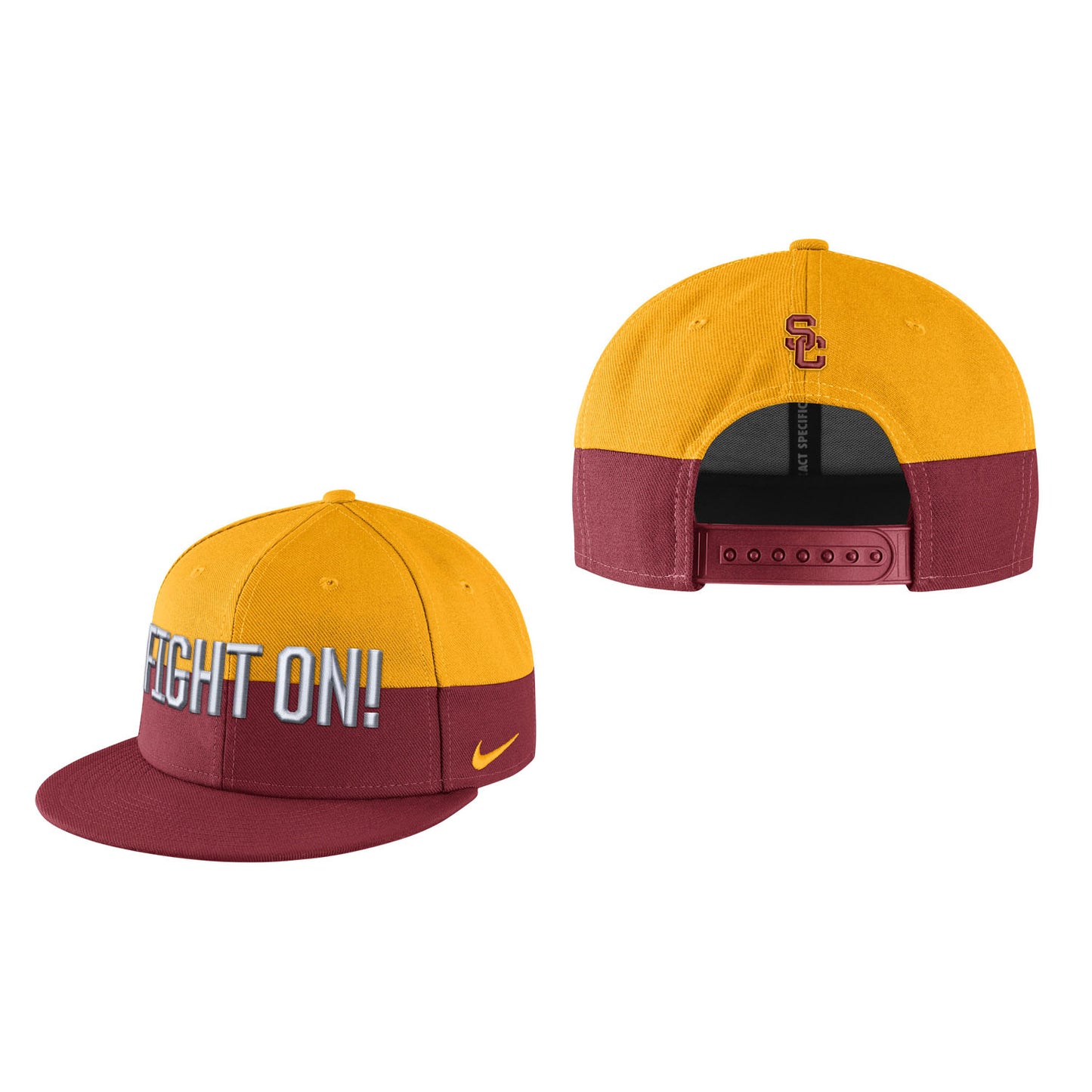USC Trojans  Adult College Verbiage Snapback Cap - Crimson