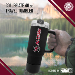 South Carolina Gamecocks Collegiate 40oz Stainless Steel Travel Tumbler with Handle for Alumni - Black