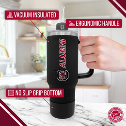 South Carolina Gamecocks Collegiate 40oz Stainless Steel Travel Tumbler with Handle for Alumni - Black