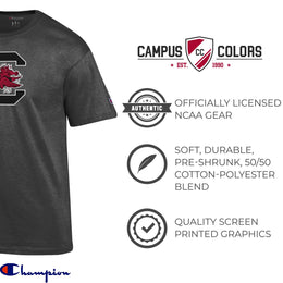 South Carolina Gamecocks Champion Adult NCAA Soft Style Mascot Tagless T-Shirt - Charcoal