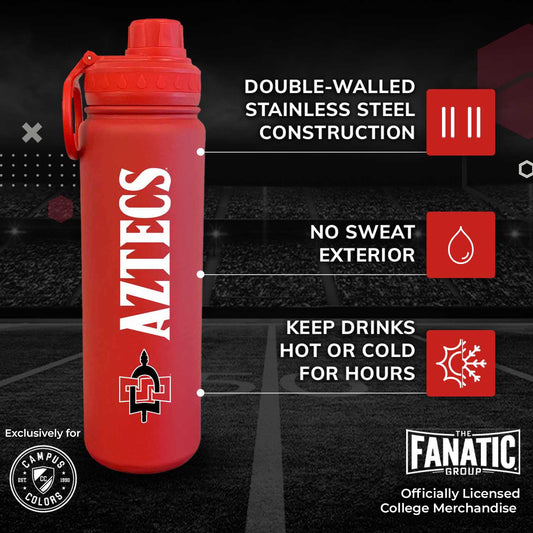 San Diego State Aztecs NCAA Stainless Steel Water Bottle - Red