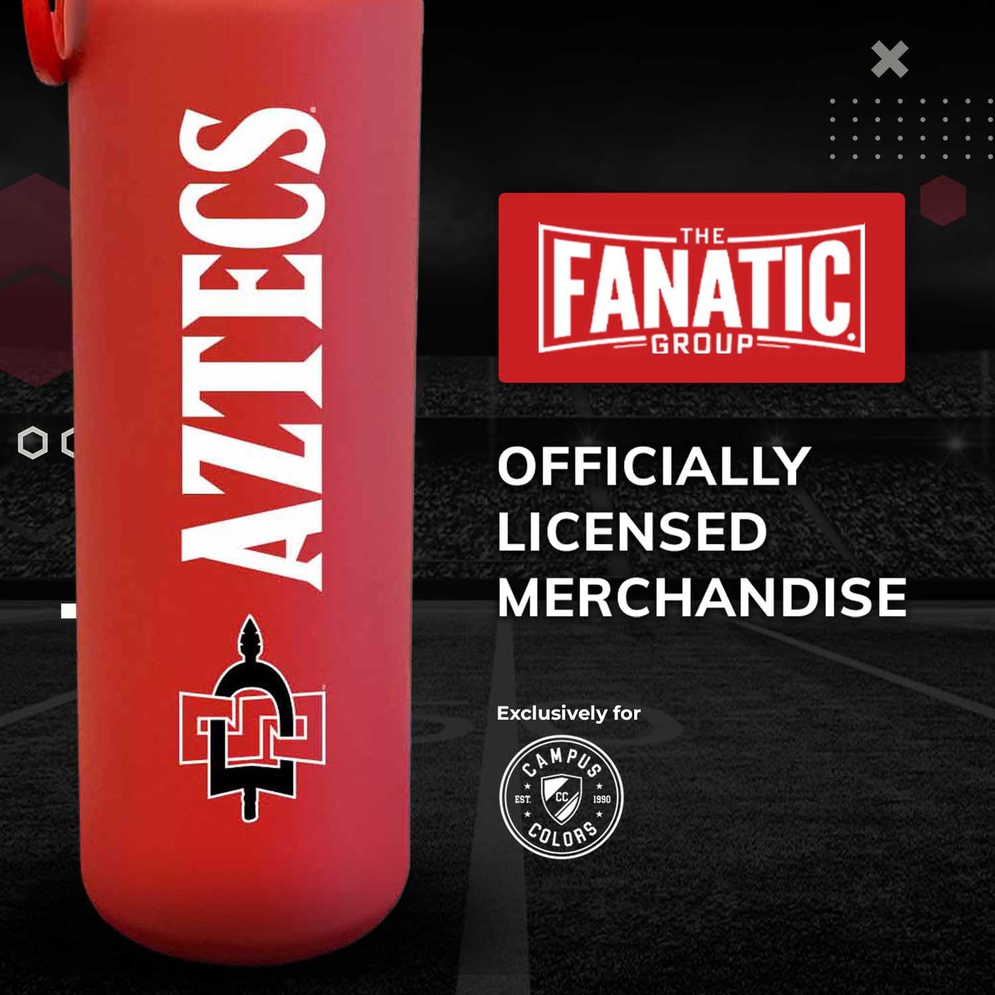 San Diego State Aztecs NCAA Stainless Steel Water Bottle - Red