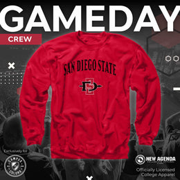 San Diego State Aztecs Adult Arch & Logo Soft Style Gameday Crewneck Sweatshirt - Red