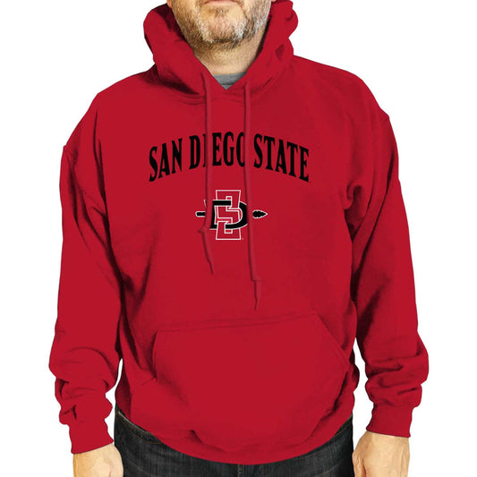 San Diego State Aztecs Adult Arch & Logo Soft Style Gameday Hooded Sweatshirt - Red