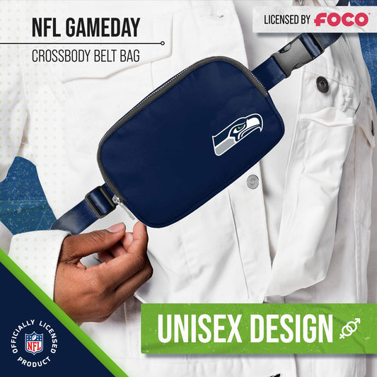 Seattle Seahawks NFL Gameday On The Move Crossbody Belt Bag - Navy