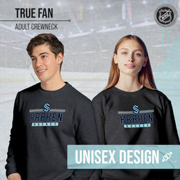Seattle Kraken NHL Charcoal True Fan Crewneck Sweatshirt - Charcoal