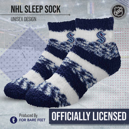 Seattle Kraken NHL Unisex Cozy Sleep Socks - Navy