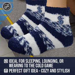 Seattle Kraken NHL Unisex Cozy Sleep Socks - Navy