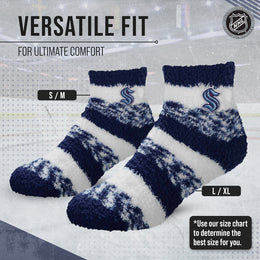 Seattle Kraken NHL Unisex Cozy Sleep Socks - Navy