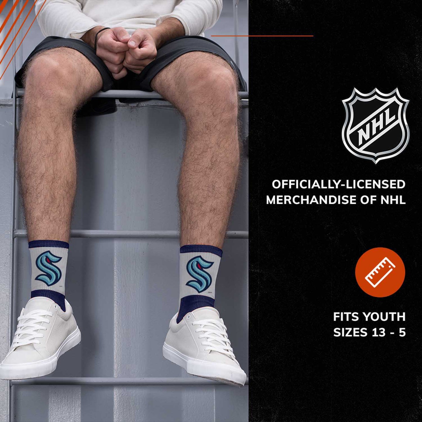 Seattle Kraken NHL Youth Surge Socks - Navy