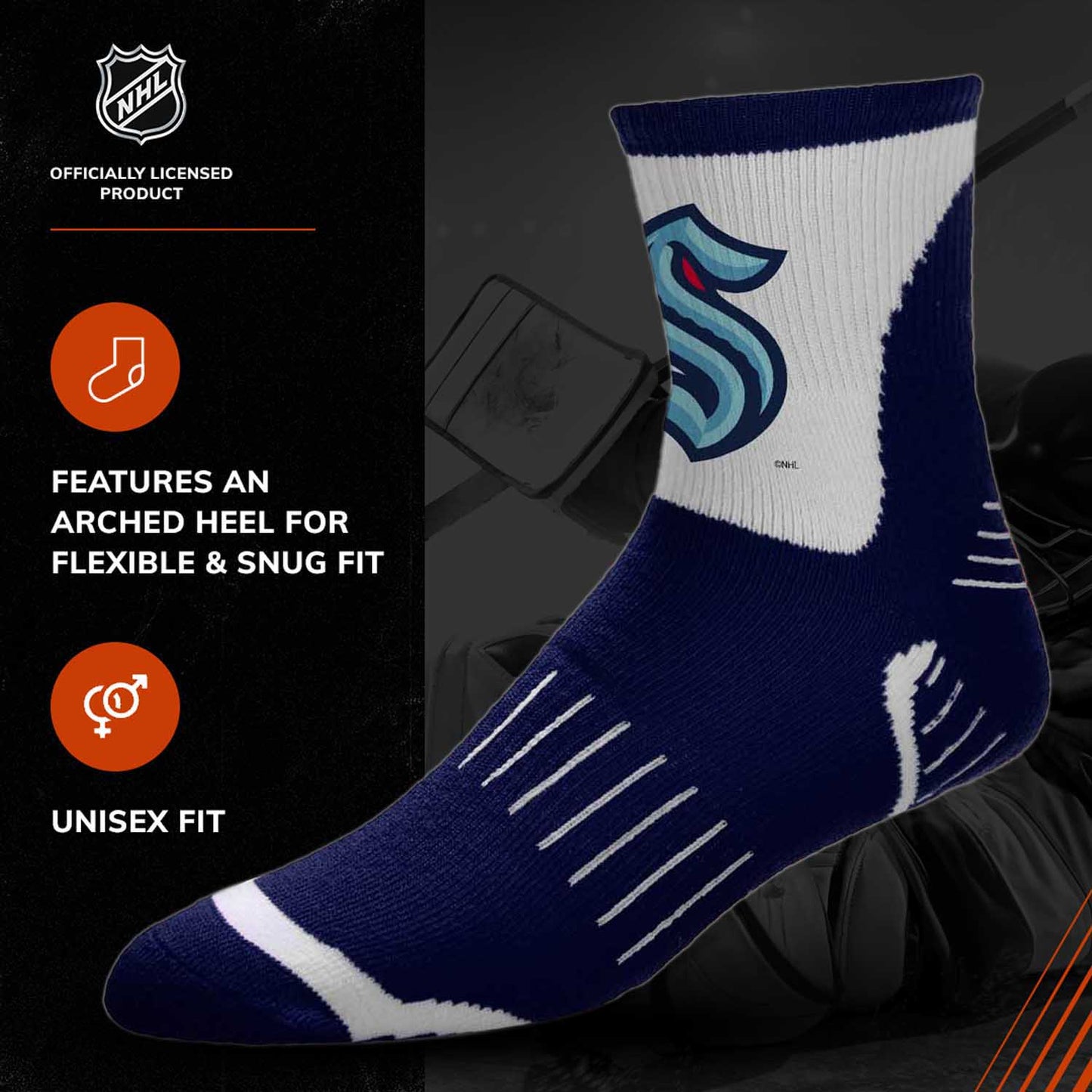 Seattle Kraken NHL Youth Surge Socks - Navy