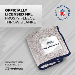 Seattle Seahawks NFL Silk Touch Sherpa Throw Blanket - Navy