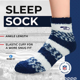 Seattle Seahawks NFL Cozy Soft Slipper Socks - Navy