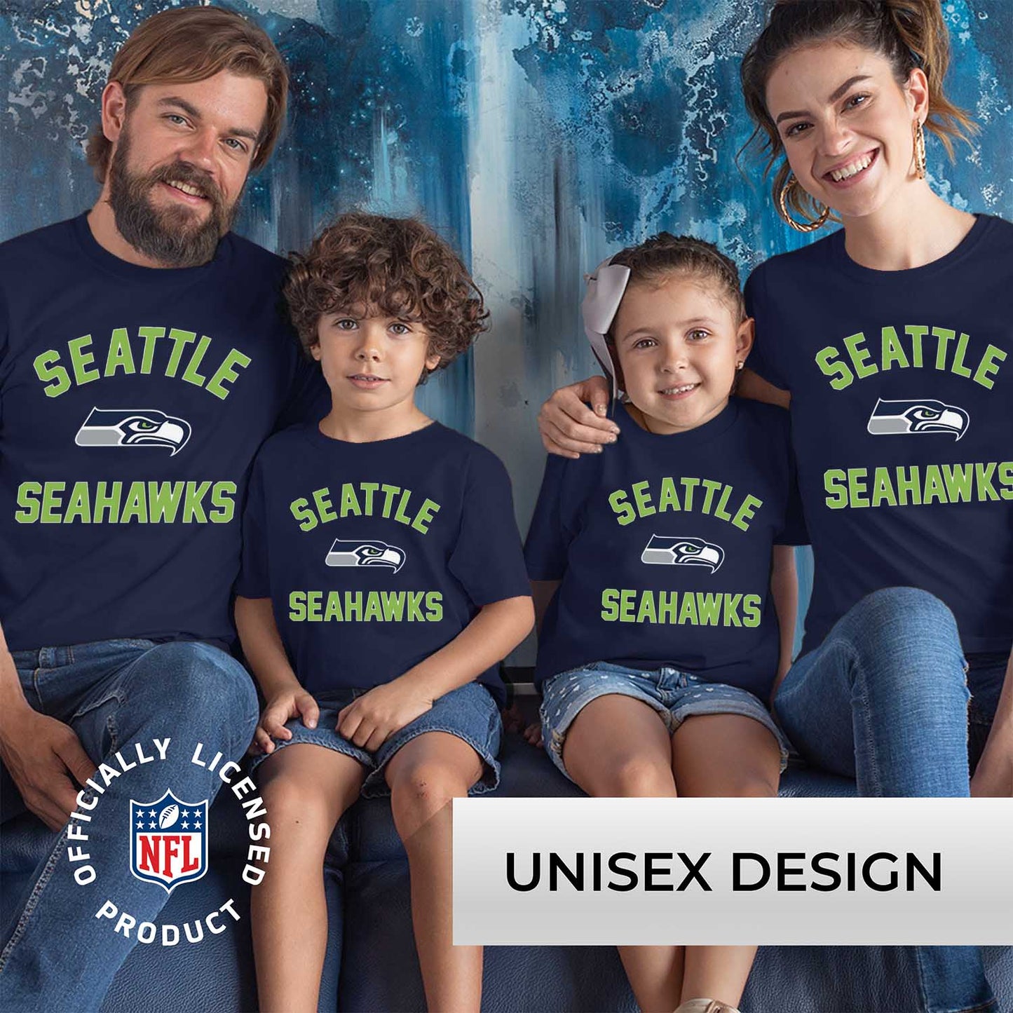 Seattle Seahawks NFL Youth Gameday Football T-Shirt - Navy