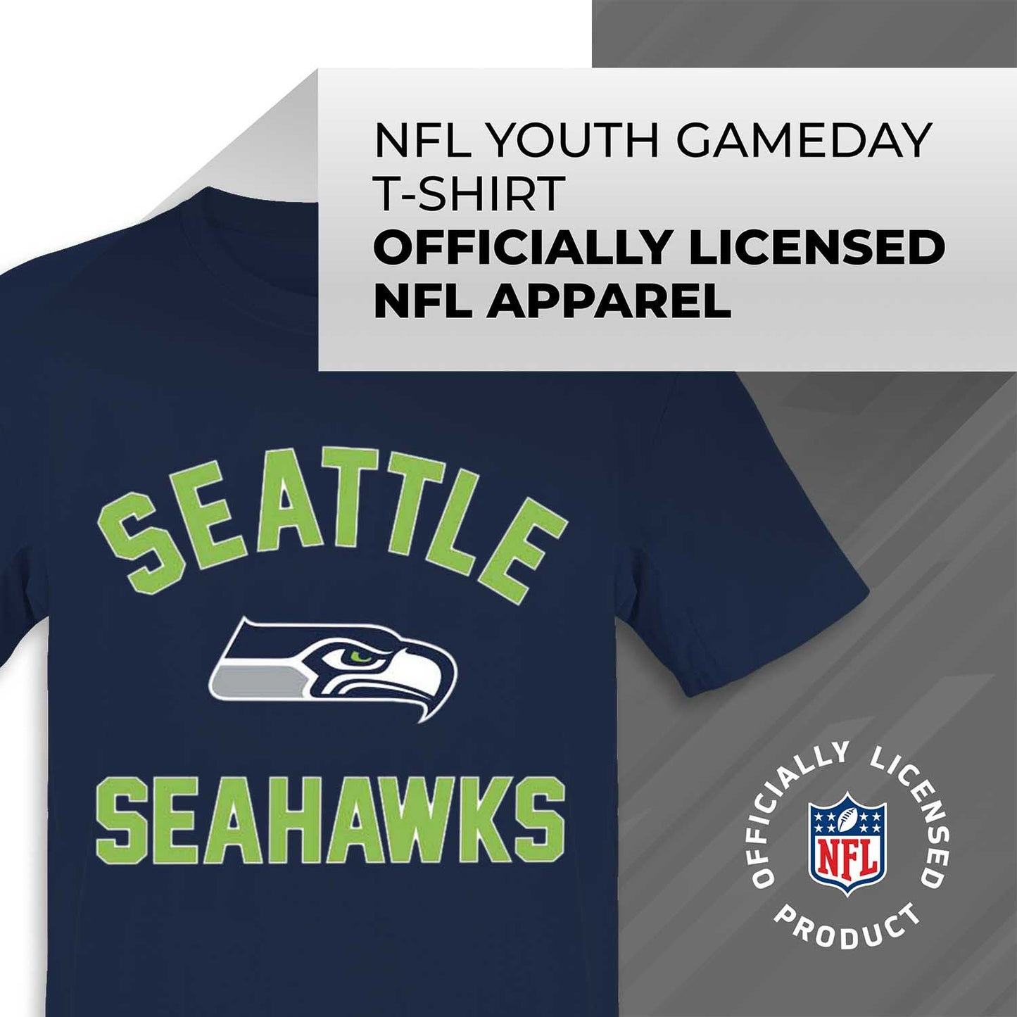 Seattle Seahawks NFL Youth Gameday Football T-Shirt - Navy
