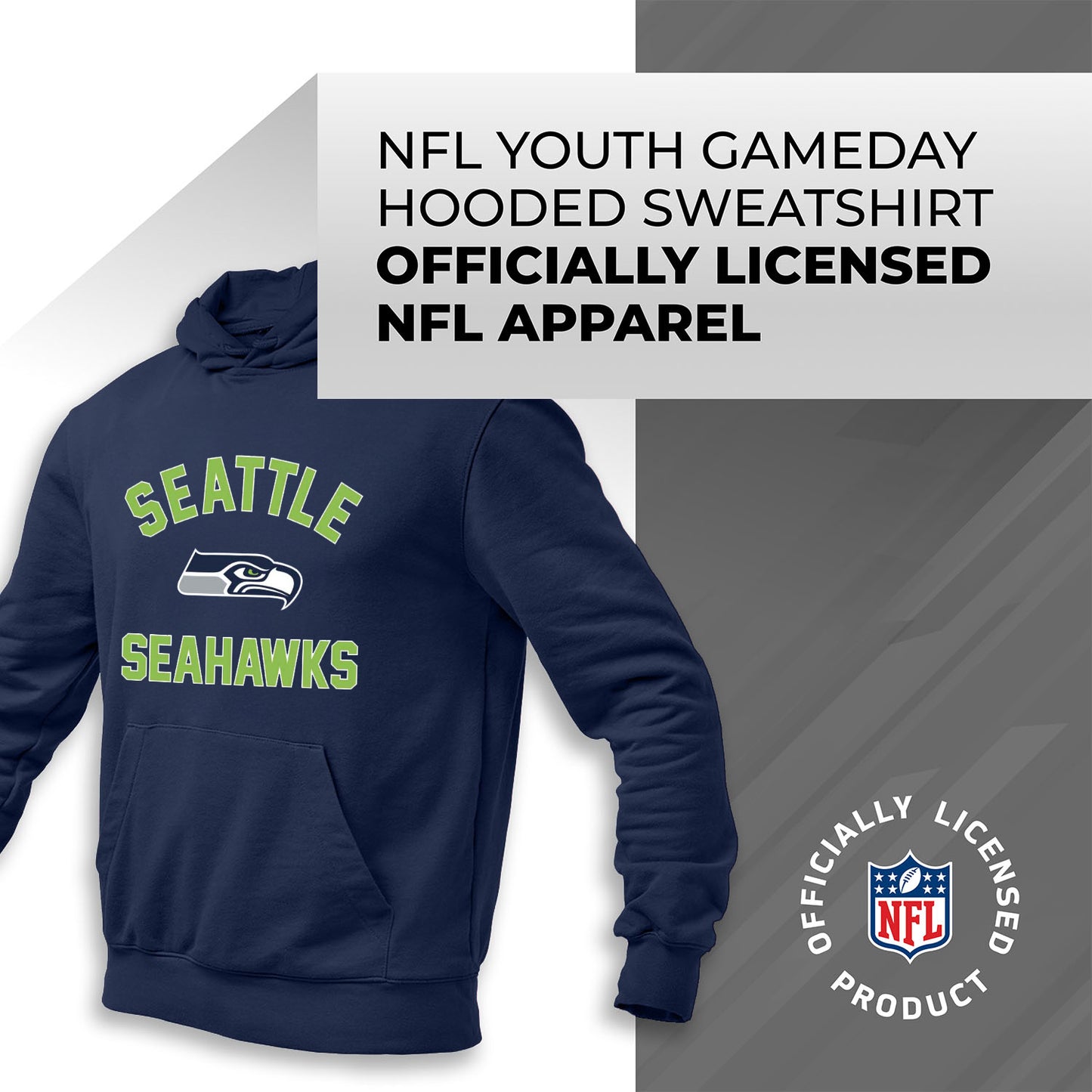 Seattle Seahawks NFL Youth Gameday Hooded Sweatshirt - Navy