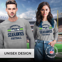 Seattle Seahawks NFL Adult Property Of Long SleeveT Shirt - Sport Gray