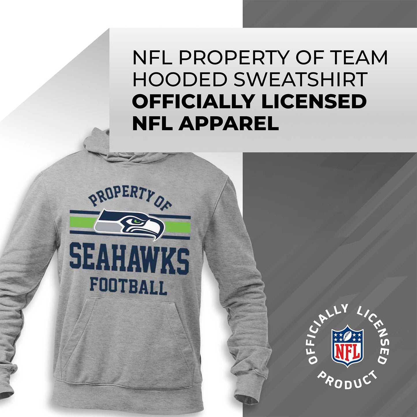 Seattle Seahawks NFL Adult Property Of Hooded Sweatshirt - Sport Gray