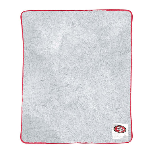 San Francisco 49ers NFL Silk Touch Sherpa Throw Blanket - Red