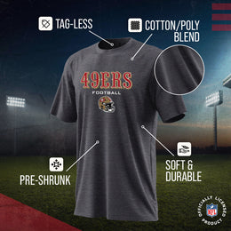 San Francisco 49ers NFL Youth Football Helmet Tagless T-Shirt - Charcoal