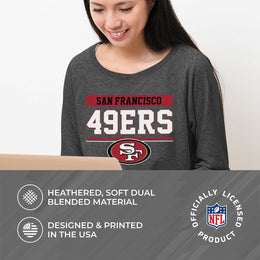 San Francisco 49ers NFL Women's Plus Size Team Block Charcoal Crewneck - Charcoal