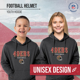 San Francisco 49ers NFL Youth Football Helmet Hood - Charcoal