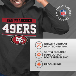 San Francisco 49ers NFL Adult Gameday Charcoal Hooded Sweatshirt - Charcoal