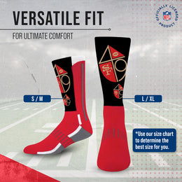 San Francisco 49ers NFL V Curve  Socks - Team Color