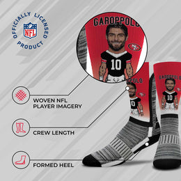 San Francisco 49ers NFL Adult V Curve MVP Player Crew Socks - RED #10