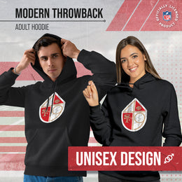 San Francisco 49ers NFL Adult Unisex Modern Throwback Ultra Soft Fleece Hooded Sweatshirt - Black Heather