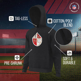 San Francisco 49ers NFL Adult Unisex Modern Throwback Ultra Soft Fleece Hooded Sweatshirt - Black Heather
