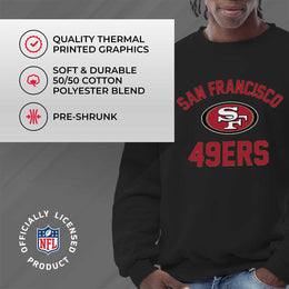San Francisco 49ers NFL Adult Gameday Football Crewneck Sweatshirt - Black
