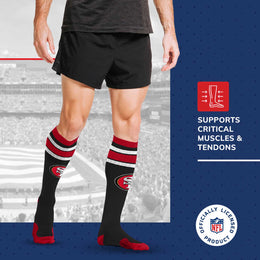 San Francisco 49ers NFL Adult Knee High-Performance Socks - Black